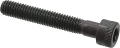 Made in USA - #10-32 UNF Hex Socket Drive, Socket Cap Screw - Alloy Steel, Black Oxide Finish, Fully Threaded, 1-1/4" Length Under Head - USA Tool & Supply