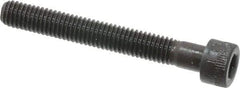 Made in USA - #10-32 UNF Hex Socket Drive, Socket Cap Screw - Alloy Steel, Black Oxide Finish, Partially Threaded, 1-1/2" Length Under Head - USA Tool & Supply