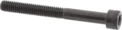Made in USA - #10-32 UNF Hex Socket Drive, Socket Cap Screw - Alloy Steel, Black Oxide Finish, Partially Threaded, 1-3/4" Length Under Head - USA Tool & Supply