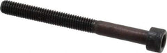 Made in USA - #10-32 UNF Hex Socket Drive, Socket Cap Screw - Alloy Steel, Black Oxide Finish, Partially Threaded, 2" Length Under Head - USA Tool & Supply