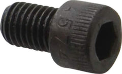 Made in USA - 1/4-28 UNF Hex Socket Drive, Socket Cap Screw - Alloy Steel, Black Oxide Finish, Fully Threaded, 3/8" Length Under Head - USA Tool & Supply