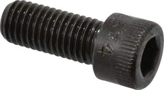 Made in USA - 1/4-28 UNF Hex Socket Drive, Socket Cap Screw - Alloy Steel, Black Oxide Finish, Fully Threaded, 5/8" Length Under Head - USA Tool & Supply