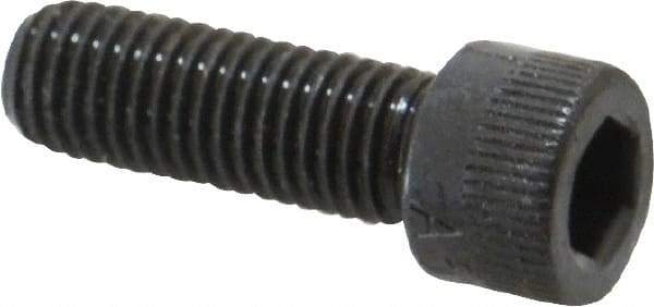 Made in USA - 1/4-28 UNF Hex Socket Drive, Socket Cap Screw - Alloy Steel, Black Oxide Finish, Fully Threaded, 3/4" Length Under Head - USA Tool & Supply