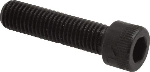 Made in USA - 1/4-28 UNF Hex Socket Drive, Socket Cap Screw - Alloy Steel, Black Oxide Finish, Fully Threaded, 1" Length Under Head - USA Tool & Supply