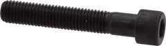 Made in USA - 1/4-28 UNF Hex Socket Drive, Socket Cap Screw - Alloy Steel, Black Oxide Finish, Partially Threaded, 1-1/2" Length Under Head - USA Tool & Supply