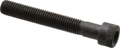 Made in USA - 1/4-28 UNF Hex Socket Drive, Socket Cap Screw - Alloy Steel, Black Oxide Finish, Partially Threaded, 1-3/4" Length Under Head - USA Tool & Supply
