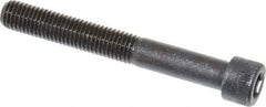 Made in USA - 1/4-28 UNF Hex Socket Drive, Socket Cap Screw - Alloy Steel, Black Oxide Finish, Partially Threaded, 2" Length Under Head - USA Tool & Supply