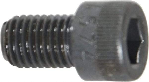 Made in USA - 5/16-24 UNF Hex Socket Drive, Socket Cap Screw - Alloy Steel, Black Oxide Finish, Fully Threaded, 1/2" Length Under Head - USA Tool & Supply