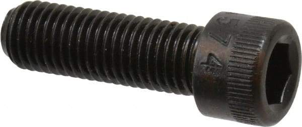 Made in USA - 5/16-24 UNF Hex Socket Drive, Socket Cap Screw - Alloy Steel, Black Oxide Finish, Fully Threaded, 1" Length Under Head - USA Tool & Supply