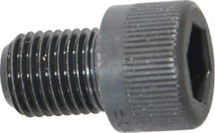 Made in USA - 3/8-24 UNF Hex Socket Drive, Socket Cap Screw - Alloy Steel, Black Oxide Finish, Fully Threaded, 1/2" Length Under Head - USA Tool & Supply