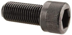 Made in USA - 3/8-24 UNF Hex Socket Drive, Socket Cap Screw - Alloy Steel, Black Oxide Finish, Fully Threaded, 7/8" Length Under Head - USA Tool & Supply