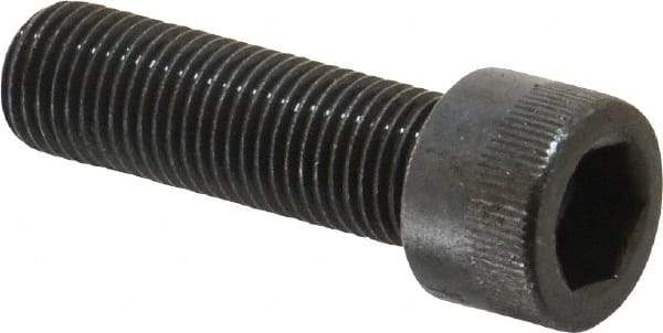 Made in USA - 3/8-24 UNF Hex Socket Drive, Socket Cap Screw - Alloy Steel, Black Oxide Finish, Fully Threaded, 1-1/4" Length Under Head - USA Tool & Supply