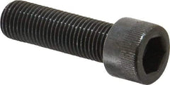 Made in USA - 3/8-24 UNF Hex Socket Drive, Socket Cap Screw - Alloy Steel, Black Oxide Finish, Fully Threaded, 1-1/4" Length Under Head - USA Tool & Supply