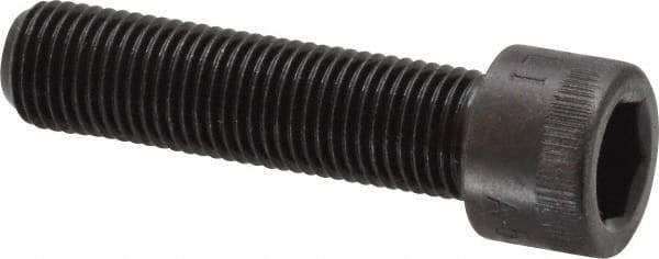 Made in USA - 3/8-24 UNF Hex Socket Drive, Socket Cap Screw - Alloy Steel, Black Oxide Finish, Fully Threaded, 1-1/2" Length Under Head - USA Tool & Supply