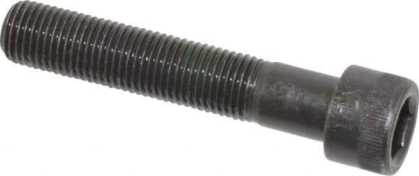 Made in USA - 3/8-24 UNF Hex Socket Drive, Socket Cap Screw - Alloy Steel, Black Oxide Finish, Partially Threaded, 2" Length Under Head - USA Tool & Supply