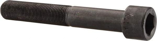 Made in USA - 3/8-24 UNF Hex Socket Drive, Socket Cap Screw - Alloy Steel, Black Oxide Finish, Partially Threaded, 3" Length Under Head - USA Tool & Supply