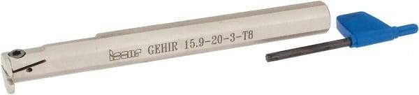 Iscar - GEHI, Right Hand, 0.095 to 1/8" Groove Width, Indexable Grooving Tool Holder - GEMI.., GEPI.. Insert Compatibility, 6" OAL, Through Coolant - USA Tool & Supply