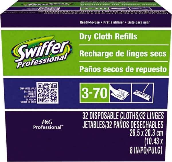 Swiffer - White Mop Refill - 8" Long x 10-5/8" Wide Head, Microfiber Head - USA Tool & Supply