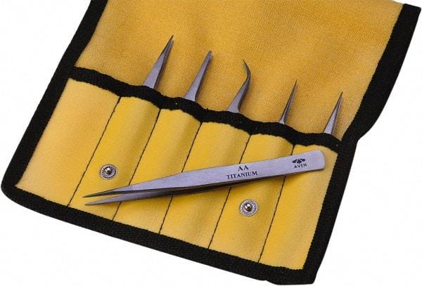 Aven - Titanium Bonded Tweezer Set - 1 Piece - USA Tool & Supply