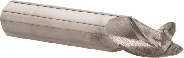 SGS - 3/4", 1" LOC, 3/4" Shank Diam, 4" OAL, 3 Flute, Solid Carbide Square End Mill - Single End, Uncoated, Spiral Flute, 38° Helix, Centercutting, Right Hand Cut, Right Hand Flute, Series 43L - USA Tool & Supply