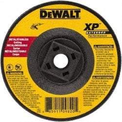 DeWALT - 24 Grit, 7" Wheel Diam, Type 27 Depressed Center Wheel - Zirconia Alumina, Resinoid Bond, 8,700 Max RPM - USA Tool & Supply