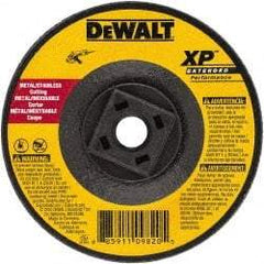 DeWALT - 24 Grit, 7" Wheel Diam, Type 27 Depressed Center Wheel - Zirconia Alumina, Resinoid Bond, 8,700 Max RPM - USA Tool & Supply