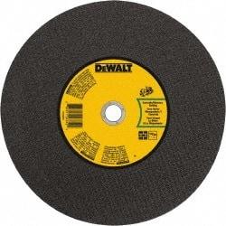 DeWALT - 14" 24 Grit Silicon Carbide Cutoff Wheel - 1/8" Thick, 20mm Arbor, 5,500 Max RPM, Use with Gas Powered Saws - USA Tool & Supply