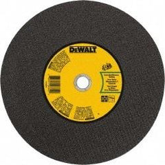 DeWALT - 14" 24 Grit Silicon Carbide Cutoff Wheel - 1/8" Thick, 20mm Arbor, 5,500 Max RPM, Use with Gas Powered Saws - USA Tool & Supply