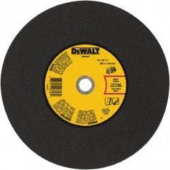 DeWALT - 14" 24 Grit Aluminum Oxide Cutoff Wheel - 1/8" Thick, 1" Arbor, 5,500 Max RPM, Use with Gas Powered Saws - USA Tool & Supply