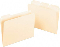Pendaflex - 8-1/2 x 11", Letter Size, Manila, File Folders with Top Tab - 11 Point Stock, 1/3 Tab Cut Location - USA Tool & Supply