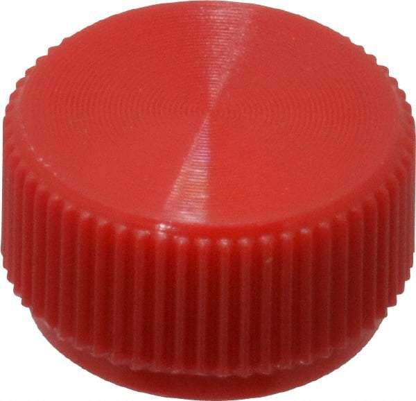 Made in USA - Knurled Plastic Thumb Screw - 1/2" OAL, 3/8" Head Diam x 3/16" Head Height - USA Tool & Supply