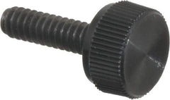 Made in USA - #6-32 Knurled Shoulder Steel Thumb Screw - 1/2" OAL, 3/8" Head Diam - USA Tool & Supply