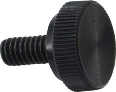 Made in USA - #8-32 Knurled Shoulder Steel Thumb Screw - 3/8" OAL, 1/2" Head Diam - USA Tool & Supply