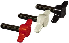Made in USA - #10-32 Tee Steel Thumb Screw - 1/2" OAL, 1" Head Diam - USA Tool & Supply