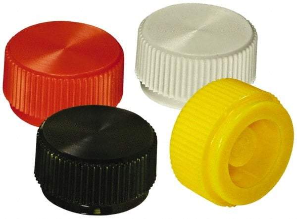 Made in USA - Knurled Plastic Thumb Screw - 9.6mm OAL, 9.6mm Head Diam x 4.4mm Head Height - USA Tool & Supply