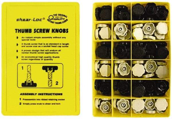 Made in USA - 150 Piece, Screw Assortment - Rosette Head - USA Tool & Supply