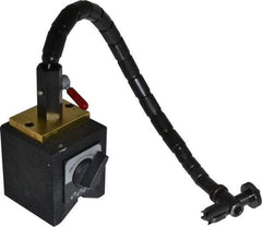 Flexbar - 150 Lb Magnetic Force, Indicator Positioner & Holder with Base - Flexible Arm, Rectangular Base, 3-1/8" Base Height, 2-3/4" Base Length, 2-3/4" Base Width - USA Tool & Supply