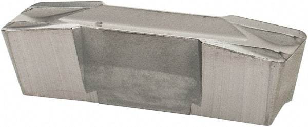 Iscar - 800E120GIF Grade IC20, 8mm Cutting Width Carbide Grooving Insert - 27mm Max Depth of Cut, Neutral, 1.2mm Corner Radius, Uncoated - USA Tool & Supply