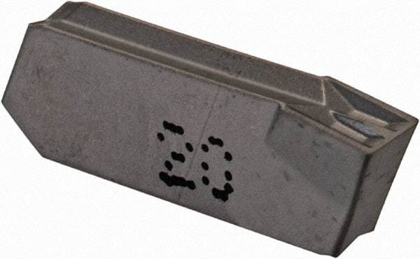 Iscar - 32GIM Grade IC20, 3.2mm Cutting Width Carbide Grooving Insert - Neutral, 0.22mm Corner Radius, Uncoated - USA Tool & Supply