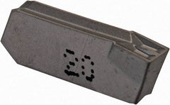 Iscar - 32GIM Grade IC20, 3.2mm Cutting Width Carbide Grooving Insert - Neutral, 0.22mm Corner Radius, Uncoated - USA Tool & Supply
