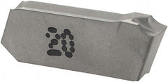 Iscar - 3GIM Grade IC20, 3mm Cutting Width Carbide Grooving Insert - Neutral, 0.22mm Corner Radius, Uncoated - USA Tool & Supply