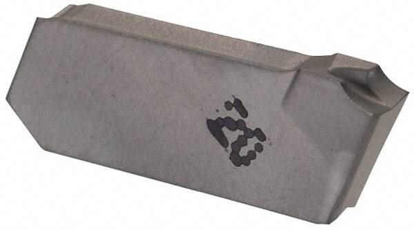 Iscar - 3J8GIM A Grade IC20, 3mm Cutting Width Carbide Grooving Insert - Right Hand, 0.22mm Corner Radius, Uncoated - USA Tool & Supply