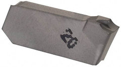 Iscar - 3J8GIM A Grade IC20, 3mm Cutting Width Carbide Grooving Insert - Right Hand, 0.22mm Corner Radius, Uncoated - USA Tool & Supply