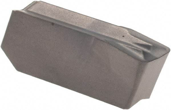 Iscar - 406GIMF Grade IC20, 4mm Cutting Width Carbide Grooving Insert - 2.4mm Max Depth of Cut, Neutral, 0.6mm Corner Radius, Uncoated - USA Tool & Supply