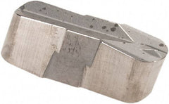 Iscar - 400E200GIP Grade IC20, 4mm Cutting Width Carbide Grooving Insert - 11.8mm Max Depth of Cut, Neutral, 2mm Corner Radius, Uncoated - USA Tool & Supply