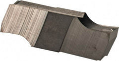 Iscar - 270010GIPI Grade IC20, 2.7mm Cutting Width Carbide Grooving Insert - Neutral, 0.1mm Corner Radius, Uncoated - USA Tool & Supply