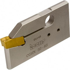 Iscar - 3.5 to 5mm Groove Width, 21mm Max Depth of Cut, Neutral Cut, CGHN Indexable Grooving Blade - Multiple Insert Styles, Series Cut Grip - USA Tool & Supply