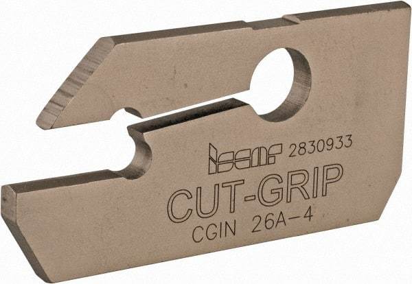 Iscar - 3.6 to 4.5mm Groove Width, 19.5mm Max Depth of Cut, Neutral Cut, CGIN Indexable Grooving Blade - GIFI-E, GIMIY, GINI-E, GIPI, GIPI (Full Radius), GIPI-E, GIPI-E (Full Radius) Insert Style, Series Cut Grip - USA Tool & Supply