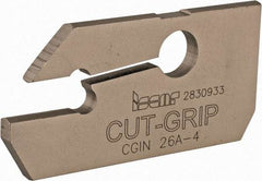 Iscar - 3.6 to 4.5mm Groove Width, 19.5mm Max Depth of Cut, Neutral Cut, CGIN Indexable Grooving Blade - GIFI-E, GIMIY, GINI-E, GIPI, GIPI (Full Radius), GIPI-E, GIPI-E (Full Radius) Insert Style, Series Cut Grip - USA Tool & Supply