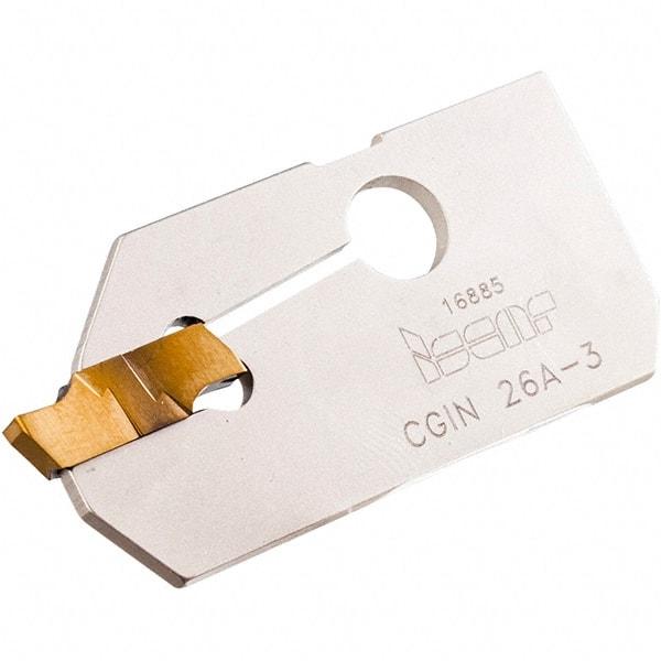 Iscar - 4.4 to 6.4mm Groove Width, 19.5mm Max Depth of Cut, Neutral Cut, CGIN Indexable Grooving Blade - GIFI, GIFI-E, GIFI-E (Full Radius), GINI-E, GIPI, GIPI (Full Radius), GIPI-E, TIPI-MT Insert Style, Series Cut Grip - USA Tool & Supply